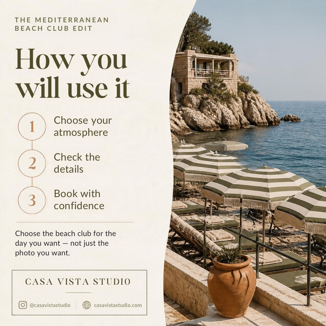 How to use the Mediterranean Beach Club Edit